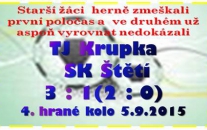 Do Krupky jsme jeli v početné sestavě a doufali jsme, že by z toho mohl být nějaký bodík. V 1.poločase jsme se však teprve probouzeli a domácí trestali. 