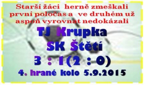 Do Krupky jsme jeli v početné sestavě a doufali jsme, že by z toho mohl být nějaký bodík. V 1.poločase jsme se však teprve probouzeli a domácí trestali. 