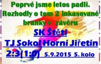 2x se mužstvo dospělých dokázalo dostat do vedení, ale ani to nestačilo na vítězství.