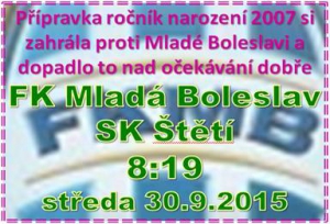 Vysoká výhra přípravky v přátelském utkání.