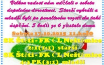 Překvapení přichystali starší i mladší dorostenci. Velká bojovnost a chuť poprat se o vítězství proti přednímu celku Ústeckého přeboru, byly tou hlavní devízou v cestě za vítězstvím. Gratulujeme  