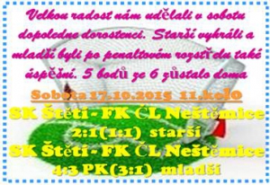 Překvapení přichystali starší i mladší dorostenci. Velká bojovnost a chuť poprat se o vítězství proti přednímu celku Ústeckého přeboru, byly tou hlavní devízou v cestě za vítězstvím. Gratulujeme  