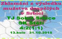 Mužstvo dospělých vedlo sice 1:0, ale ještě v 1. poločase bylo vyrovnáno. Ve 2. části nervozního utkání více branek vstřelili domácí a uštědřili nám 2 porážku v soutěži.