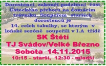 Před týdnem starší dorostenci prohráli na půdě silného soupeře, ale podzim se pokusí zakončit výhrou. Přijďte fandit. poslední šance letos vidět fotbal na měststkém stadionu ve Štětí.  