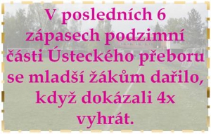 Po skončení podzimu jsou mladší žáci na 8.místě. 