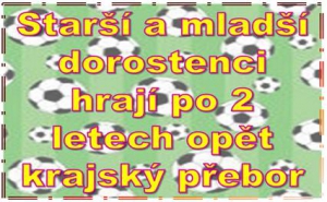 Starší a mladší dorostenci sehráli na podzim 14 mistrovských zápasů