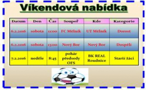 Mužstvo dospělých si na soustředění zahraje v Novém Boru s domácím týmem