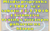Přípravka r.2007 se v sobotu 13.2.2016 úspěšně představila na turnaji v Litoměřicích