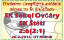 Ovčáry vedly už 2:0. Až teprve zlepšený výkon ve 2. poločase  vedl k vítězství mužstva dospělých.