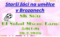 V přátelském zápase starších žáků padaly branky hlavně ve 2. poločase  