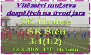 V okresním derby krajského přeboru dospělých padlo 7 branek. Vedli jsme už o 3 góly, ale nakonec jsme se ještě strachovali o vítězství.