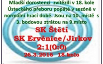 Mladší dorostenci otočili zápas s Ervěnicemi. V závěru se o to zasloužil Matěj Svoboda