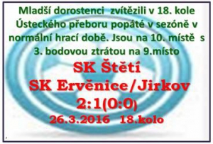 Mladší dorostenci otočili zápas s Ervěnicemi. V závěru se o to zasloužil Matěj Svoboda