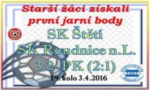 V derby starších žáků favorit nezvítězil. V dramatickém utkání Ústeckého přeboru se bojovalo až do poslední vteřiny a rozhodovat musely penalty. Za předvedený výkon zaslouží naši hráči pochvalu. 