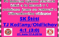 Po vítězství na penalty nad Neštěmicemi O pohár hejtmana Ústeckého kraje, zvítězili starší žáci i v domácím mistrovském zápase