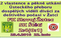 Mužstvo dospělých si v Žatci pochutnalo. Ne však na pivu, ale na vítězství nad domácím celkem 4:2 