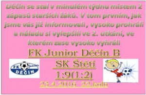 Sobotní střelecké hody starších žáků v Děčíně. Vítězství hráči darovali trenérovi Zdeňkovi Némethovi, který je na operaci s nohou. Přejeme rychlou rekonvalescenci a návrat na stadion ve Štětí.   