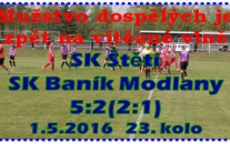 Mužstvo dospělých vyhrálo sedmý zápas jara a na svém kontě má 57 bodů z 69 možných. 