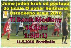 Po vítězství v Modlanech jsme zase o něco blíže k obhajobě vítězství O pohár hejtmana Ústeckého kraje.   