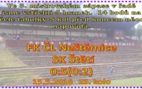 5 branek, 5 střelců. Taková je bilance mužstva dospělých v Neštěmících, které se zde hodně přiblížilo k celkovému vítězství v letošním ročníku Ústeckého přeboru. 