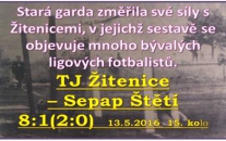 V prvním poločase držela stará garda se svým soupeřem krok. Ve druhém už začaly docházet síly a Žitenice náskok navyšovali.