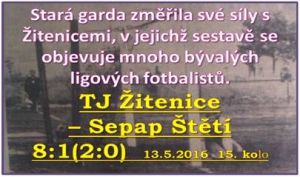 V prvním poločase držela stará garda se svým soupeřem krok. Ve druhém už začaly docházet síly a Žitenice náskok navyšovali.