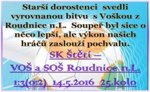 Starší dorostenci předvedli solidní výkon a chyběla jen častější střelba. Hůře dopadli mladší, kteří  vyfasovali desítku.