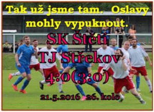 Mužstvo dospělých vlétlo do zápasu a za 13. minut to bylo 3:0. 14 bodů na čele znamená vítězství v Ústeckém přeboru pro rok 2015-16