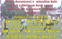 Když ve 20. minutě vstřelil Jakub Marek naši vedoucí branku, tak se zdálo, že se chystá překvapení. Hosté však zabrali, naši hráči přestali kombinovat a Děčín vývoj zápasu otočil ve svůj prospěch.