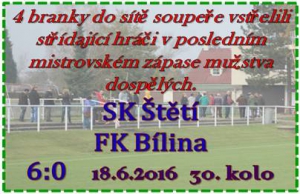 Je dobojováno. Mužstvo dospělých potvrdilo, že je nejlepším kolektivem letošního ročníku Ústeckého přeboru  a vysoko porazilo Bílinu.