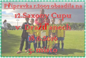 Přípravka na závěr sezóny vyrazila do zahraničí a a na velikém turnaji v Drážďanech skončila na ze 36 účastníků na krásném 5. místě.
