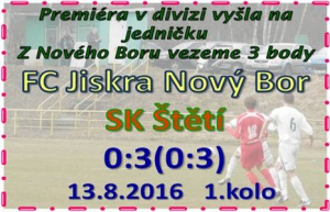 3 branky během 15 minut v závěru 1. poločasu. To byla hlavní vizitka našeho týmu v úvodním zápase divizní soutěže