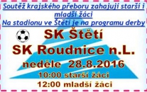 Všechny fanoušky  zveme v neděli na fotbalový stadion. Svoji soutěž zahajují žáci a na programu je hned atraktivní derby s týmem z nedaleké Roudnice n.L. 