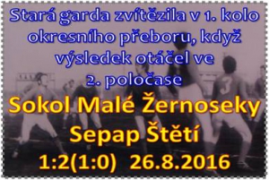 Před 9 dny rozlosování a dnes borci staré gardy Sepapu Štětí předváděli své fotbalové umění v Malých Žernosekách