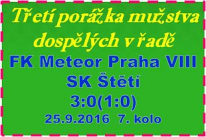 Ve 2. poločase v době, kdy jsme se snažili o vyrovnání  jsme přišli o vyloučeného hráče,  ale i o body, které zůstaly na Meteoru.