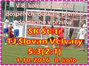 8 branek a vítězství domácího týmu. Fanoušci mužstva dospělých SK Štětí museli být spokojeni. Vedli jsme už o 3 branky, ale nakonec jsme se strachovali o výsledek. 