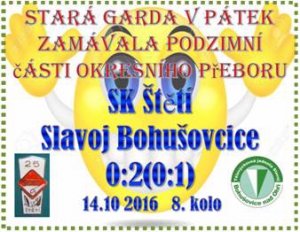 Porážka na závěr podzimu překazila naděje staré gardy na umístění v horní polovině tabulky okresního přeboru. Zápas měl i nečekané vyvrcholení. Přečtěte si referát.