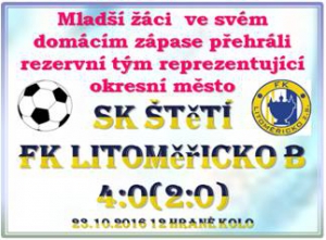 Mladší žáci zakončili úspěšnou fotbalovou neděli vítězstvím v Ústeckém přeboru a stejně jako před nimi starší žáci neinkasovali