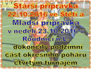 Přípravky už se chystají přestěhovat do hal. Venkovní okresní pohár skončil