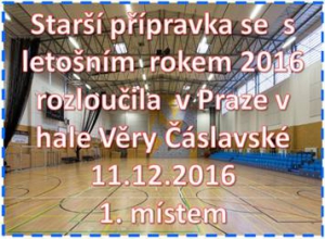 Velkým úspěchem zakončila přípravka ročník narození 2007 letošní rok. Na turnaji v Praze Černošicích obsadila 1. místo 