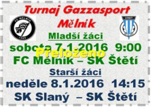 Zimní odpočinek končí. Již o tomto víkendu hrají žáci první turnajové zápasy Gazzasport na Umělé trávě v Mělníku  