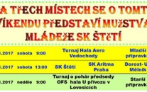 Mužstva přípravky si o tomto víkendu zahrají v hale. Dorostenci mají na progranu úvodní zápas Gazzsport na Mělníku