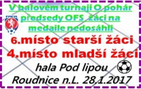 Dopoledne starší a odpoledne mladší žáci sehráli již tradiční halové turnaje O pohár předsedy OFS  
