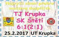 Začátek zápasu mužstva dospělých v Krupce vypadal nadějně, ale pak už stříleli branky jen domácí a vysoko vyhráli.