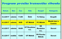 Nejvíce napilno budou mít o tomto víkendu dorostenci. Hrají v sobotu i v neděli. Jsou blízko vítězství na zimním turnaji hraném v Mělníku. Turnaj Gazzasport.    