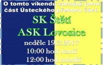 Silný tým Lovosic čeká na úvod jara starší žáky. 4. tým tabulky, se kterým v posledním zápase prohráli 7:0. Zápasem dvou 9 bodových je utkání mladších žáků stejných soupeřů.  