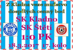 Ani ve 2. jarním zápase mužstvo dospělých neinkasovalo, ale ani nevstřelilo branku. Na Kladně nám to ale nevadilo, protože jsme favorita zápasu a jednoho z aspirantů na postup obrali o body.