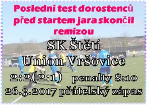 V neděli odpoledne patřil fotbalový stadion ve Štětí dorostencům.  
