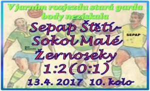 Stará  garda čekala na svoji první jarní branku až do závěru zápasu. ale to už prohrávala 2:0. I když mocně toužila ještě vyrovnat, tak to nevyšlo. 