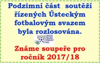 Mužstvo dospělých zahajuje Ústecký přebor na domácím trávníku. Stejně jsou na tom i starší  a mladší žáci o 15 dní později.